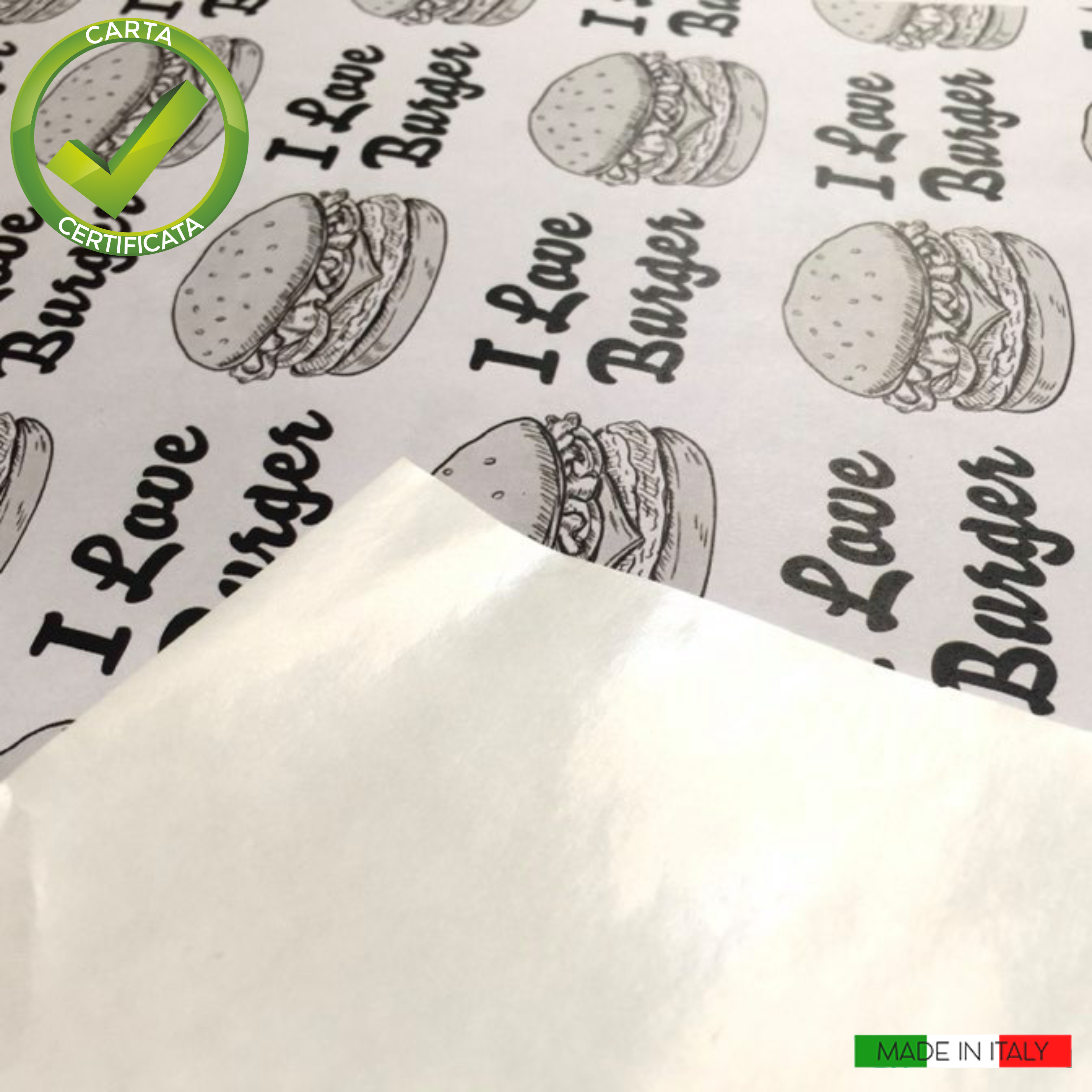 Carta per panini e hamburger (5 Kg -1.100 pz c.a.) in pura cellulosa -  Packing 4 You