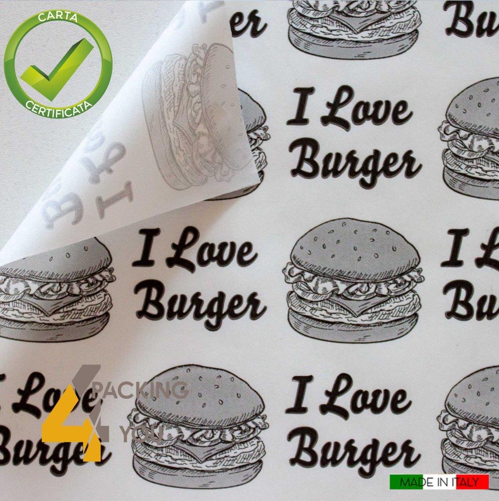 Carta per panini e hamburger (5 Kg -1.100 pz c.a.) in pura