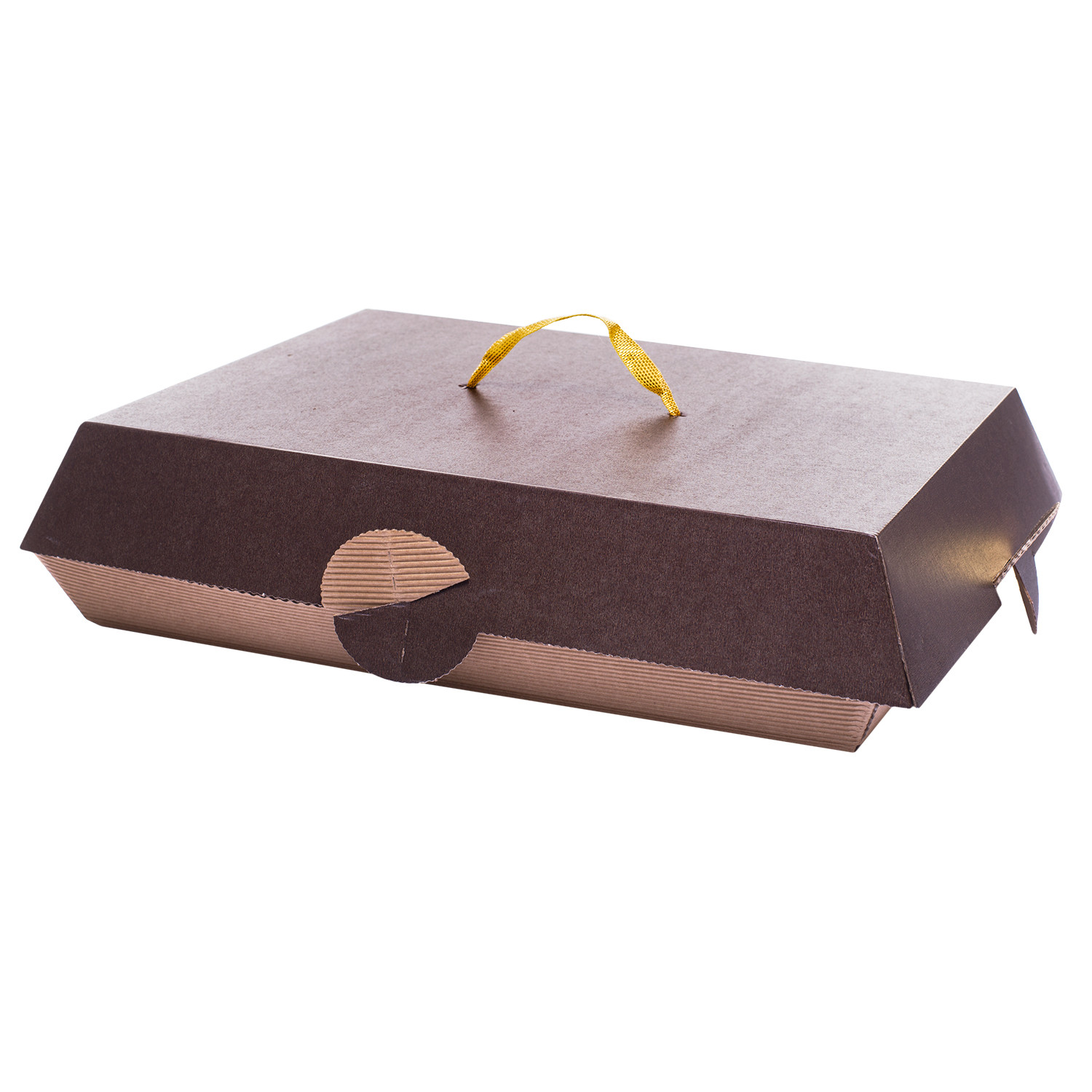 Scatola porta paste marrone con coperchio (70 pz) - Packing 4 You
