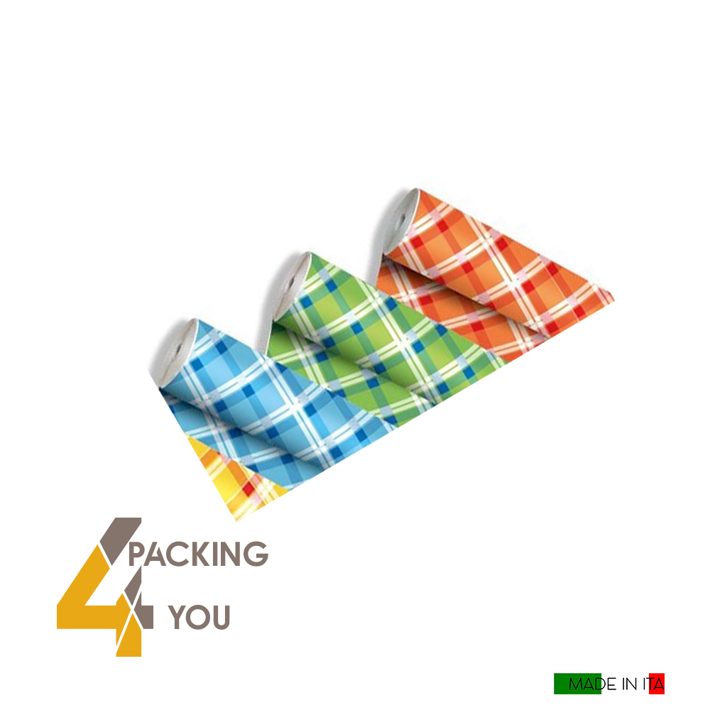 Tovaglia in carta a rotolo fantasia scozzese (1 pz) - Packing 4 You