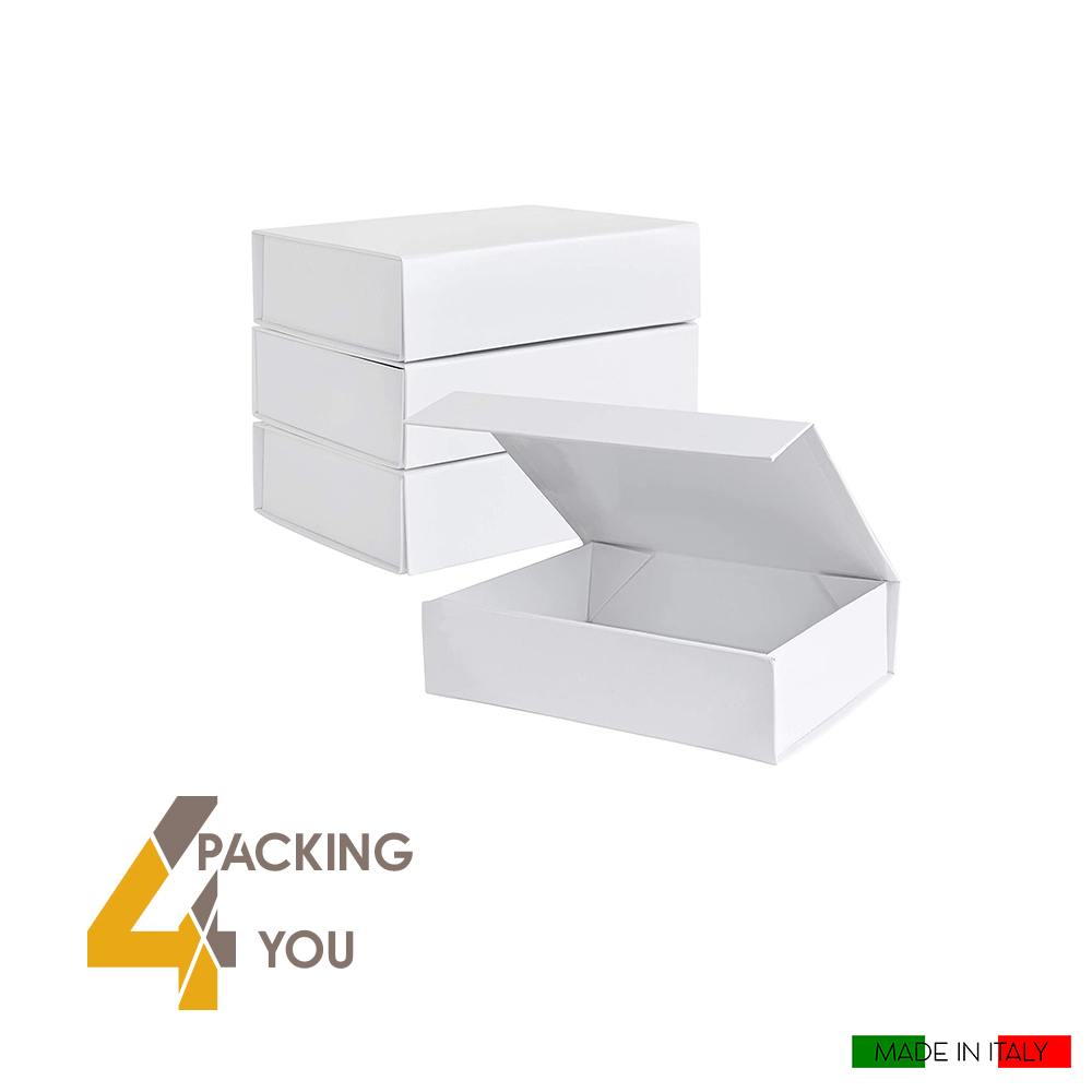 Scatola regalo lusso bianca con chiusura magnetica - Packing 4 You