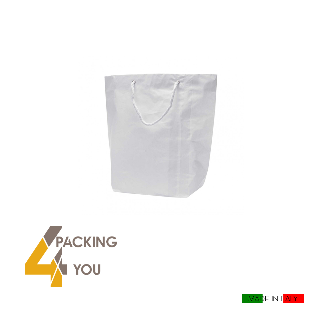 Shopper carta cemento bianca (50 pz) - Packing 4 You