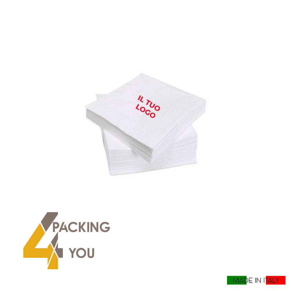 Tovaglioli di carta 3 veli 33x33 cm personalizzati - Packing 4 You