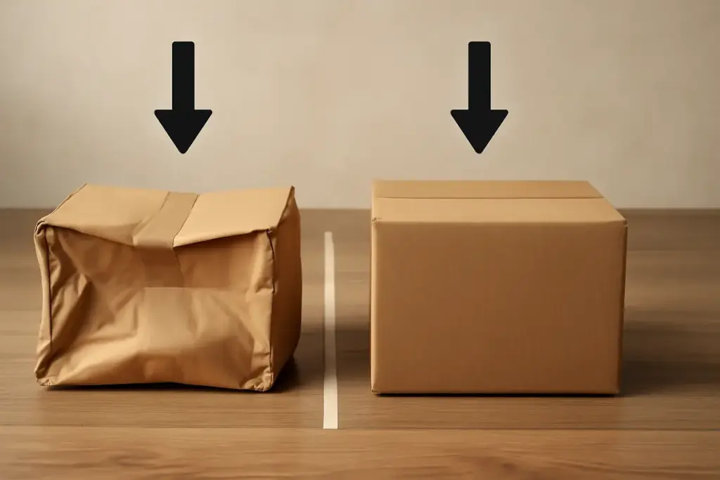 Cosa cambia usando cartone riciclato a doppia onda? Aumenta la resistenza senza materiali aggiuntivi